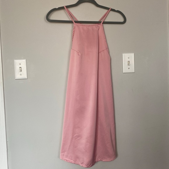 MOTEL ROCKS before you act satin DRESS - Picture 2 of 4